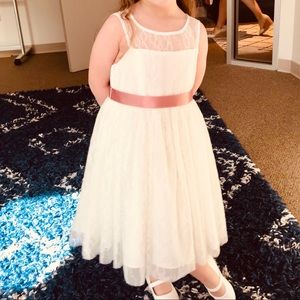 David’s Bridal Lace Flower Girl Dress
